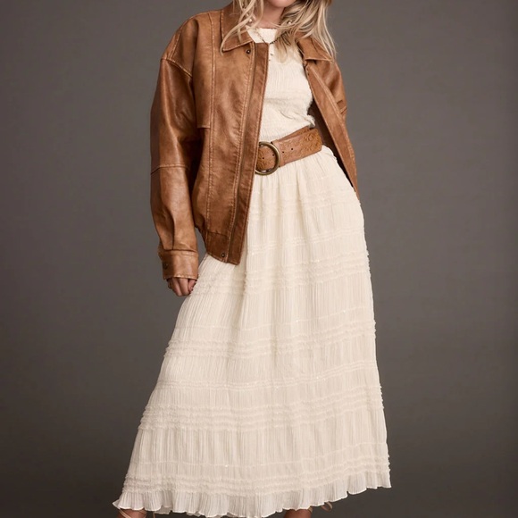 12th Tribe Brown Leather Jacket - Picture 8 of 10